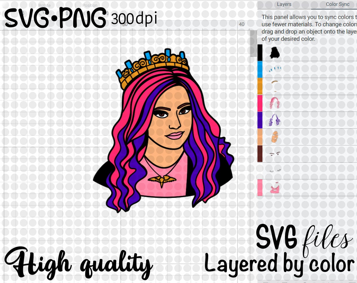 Layered SVG Descendants 3 Audrey svg Cut file Cricut | Etsy