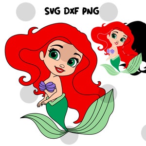 Chibi kleine zeemeermin gelaagde SVG & clipart voor ambachtslieden, schattige sprookjesachtige gesneden bestanden, kawaii