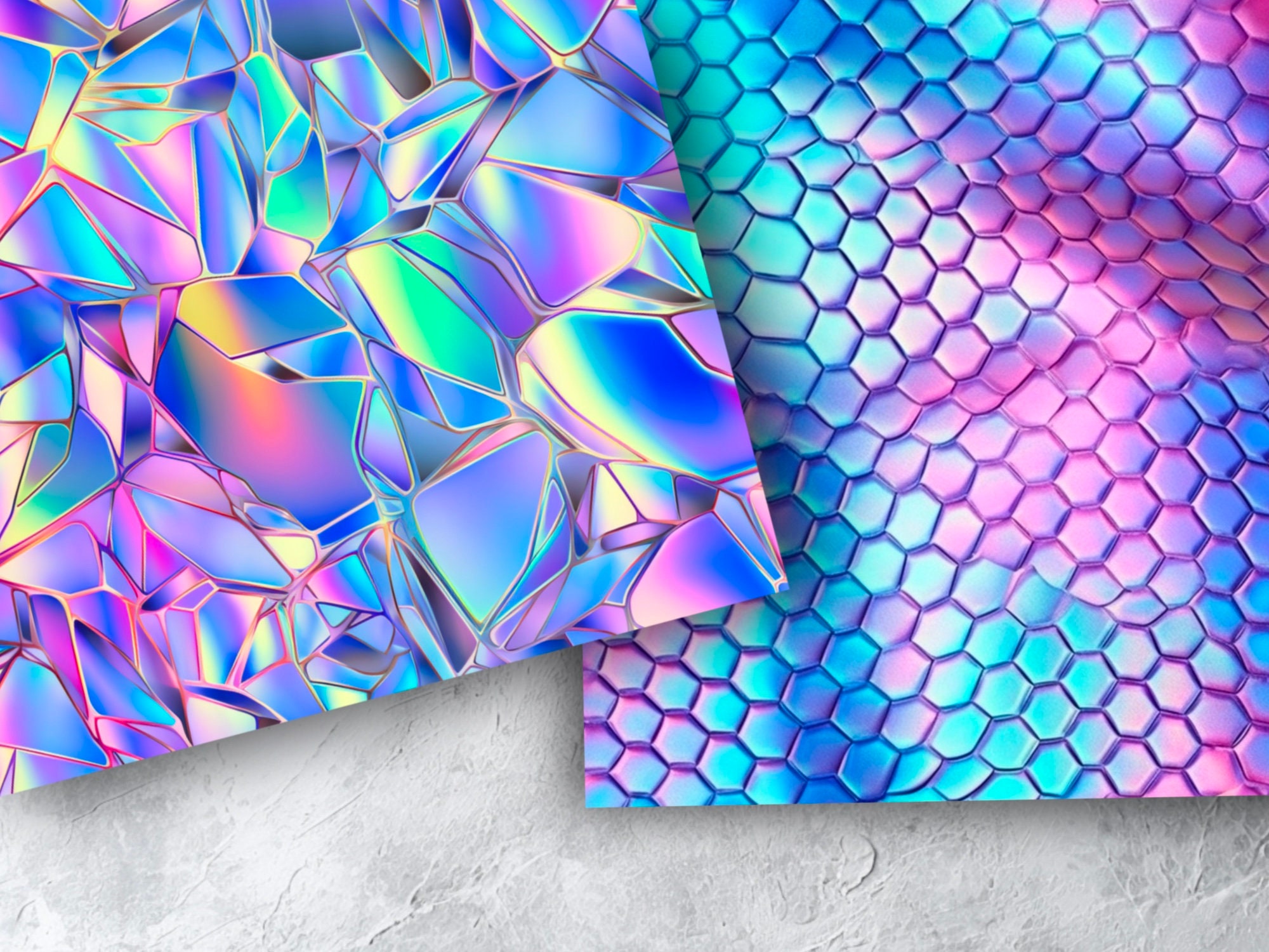 Holographic Textures, Digital Papers, Metallic Digital Papers ...