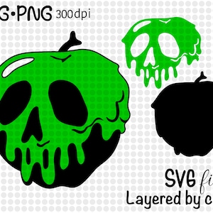 Cricut のレイヤード SVG イージー カット、カット ファイル PNG ハロウィーン svg、Cricut およびシルエット毒リンゴ svg の svg ファイル