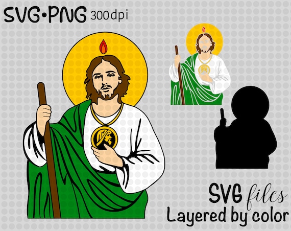 Layered SVG Cut File files for Cricut, Cricut SVG, Cricut template,saint jude thaddeus svg clipart St Jude Thaddeus svg Jude the Apostle svg