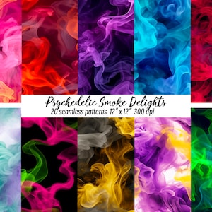 Rainbow Smoke Digital Paper, Rainbow Smoke Wallpaper, Smoke Textures, Colorful Smoke Scrapbook Paper, Realistic Smoke , Commercial Use