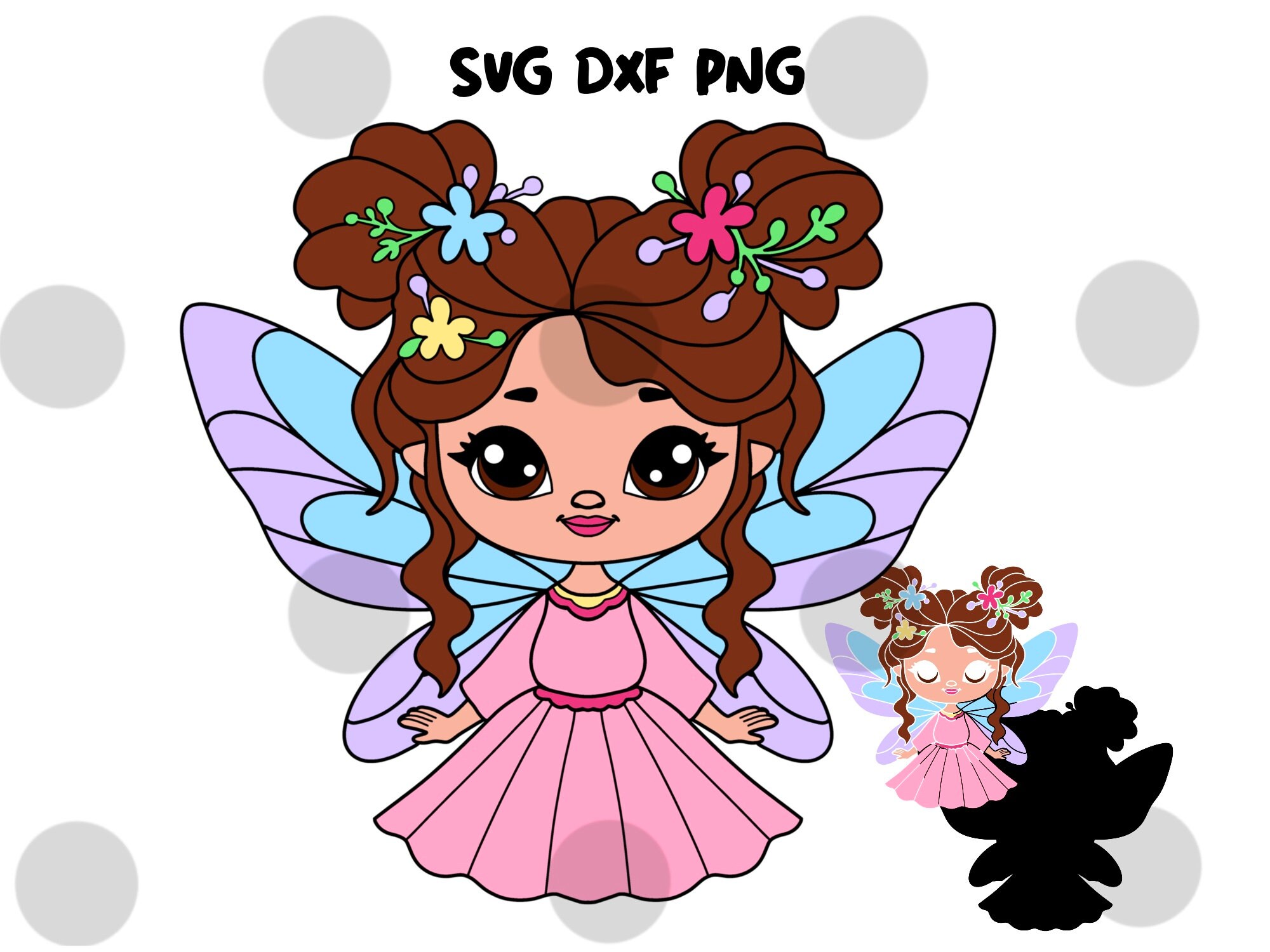 Chibi Flower Fairy SVG, DXF, PNG, Cut File Little Fairy Kawaii - Etsy UK