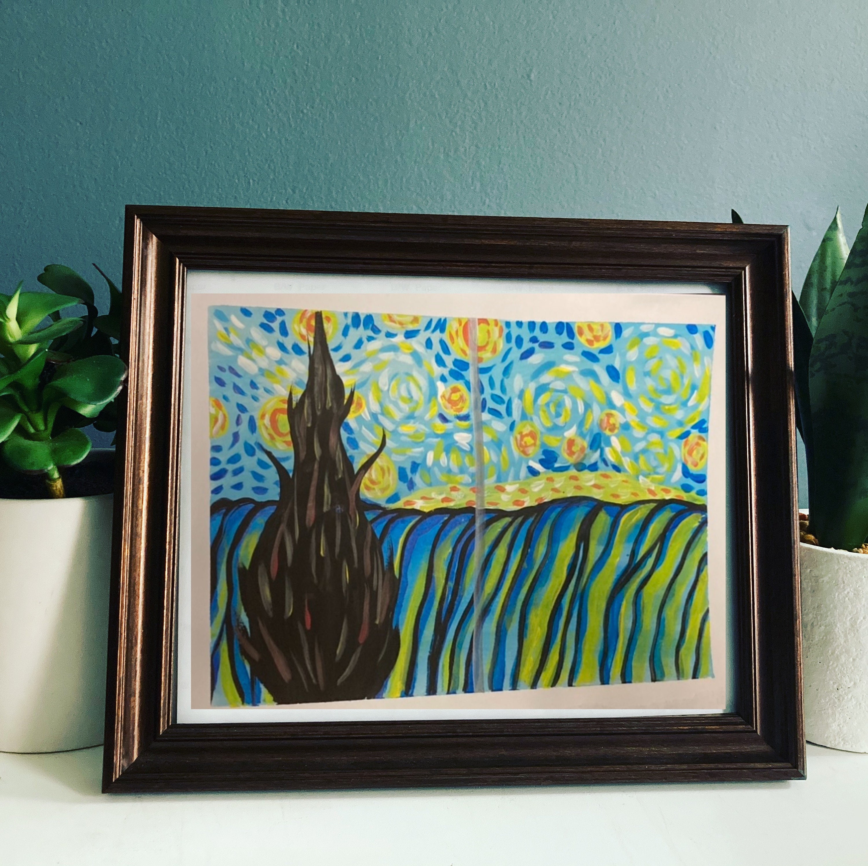 Starry Night Yaymaker Acrylic Painting Etsy