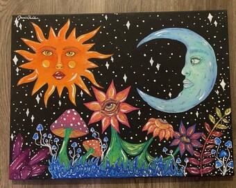 Trippy Sun Etsy
