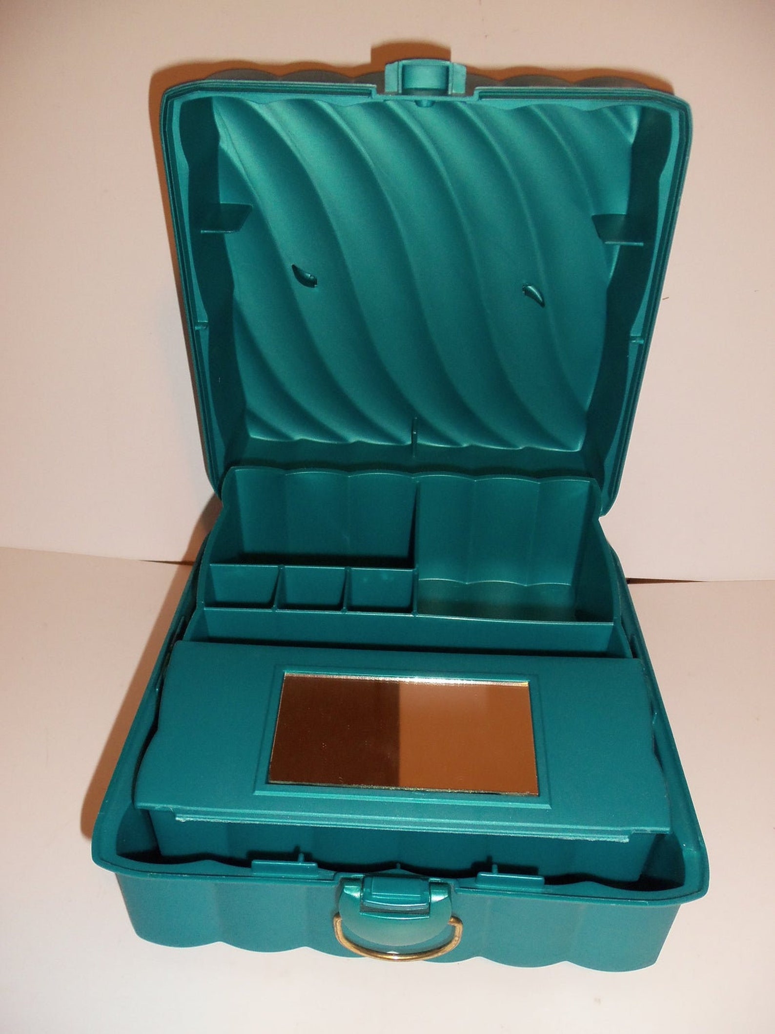Sassaby make up case teal accessories organizer cosmetic Etsy