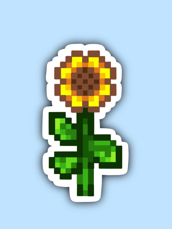 Stardew Valley Sticker Sunflower Sticker Stardew Valley Etsy