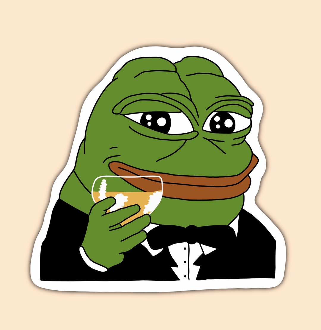 Pepe Frog Sticker Peepo Pepe the frog twitch emote - Etsy México