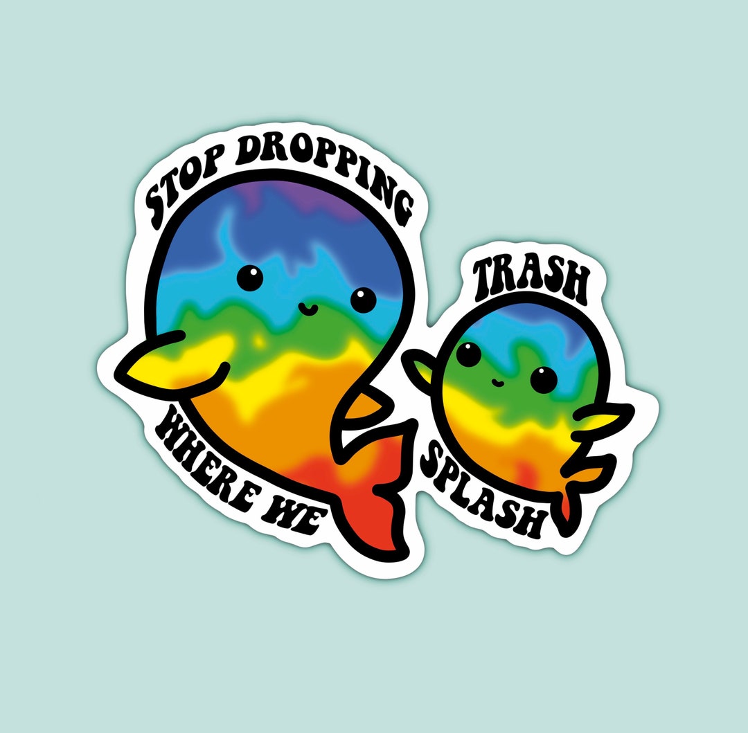 Save the Ocean Sticker Keep the Sea Plastic Free Whale - Etsy