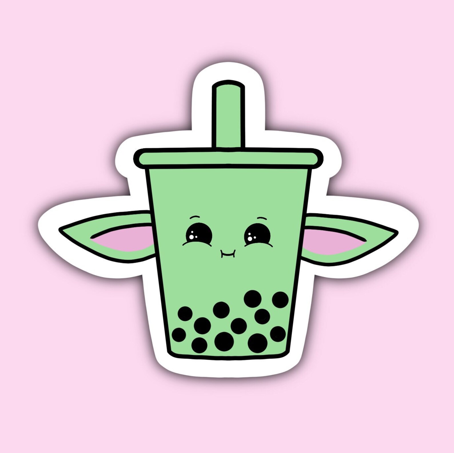 Baby Yoda Bubble Tea Sticker Boba Milk Star Wars Etsy UK