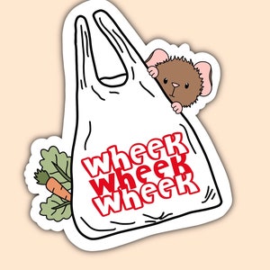 Guinea Pig sticker, Wheek Wheek Wheek, guinea pig lovers, guinea pig mom, guinea pig dad, cavy lover, gift