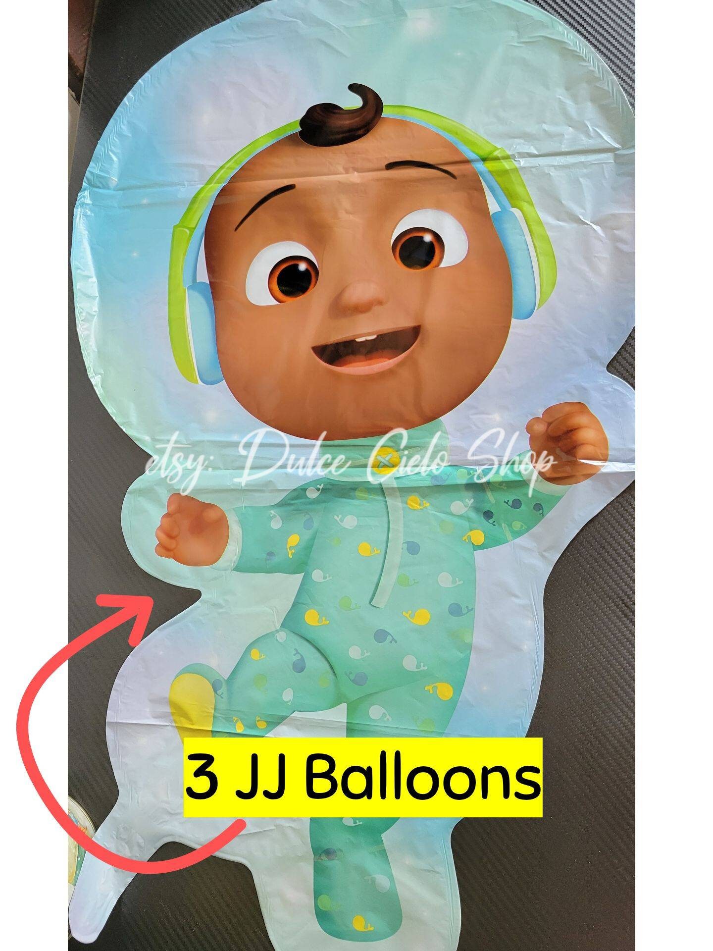 3 piece African American JJ Cocomelon Foil Balloon for Dessert | Etsy