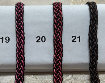 Friendship Bracelet - Black with Color - 4 Strand Braid - 3