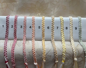 Friendship Bracelets - White with Color - 3 Strand Braid 1