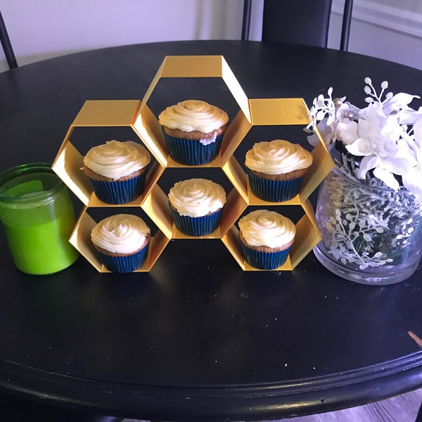 LARGE 3D Printed Honeycomb Cupcake Stand