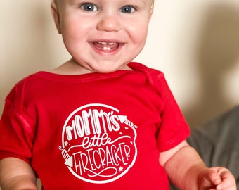 Mommy's Little Firecracker | 4th of july graphic tee | Funny graphic tee | America | Baby onesie | 4th of july |