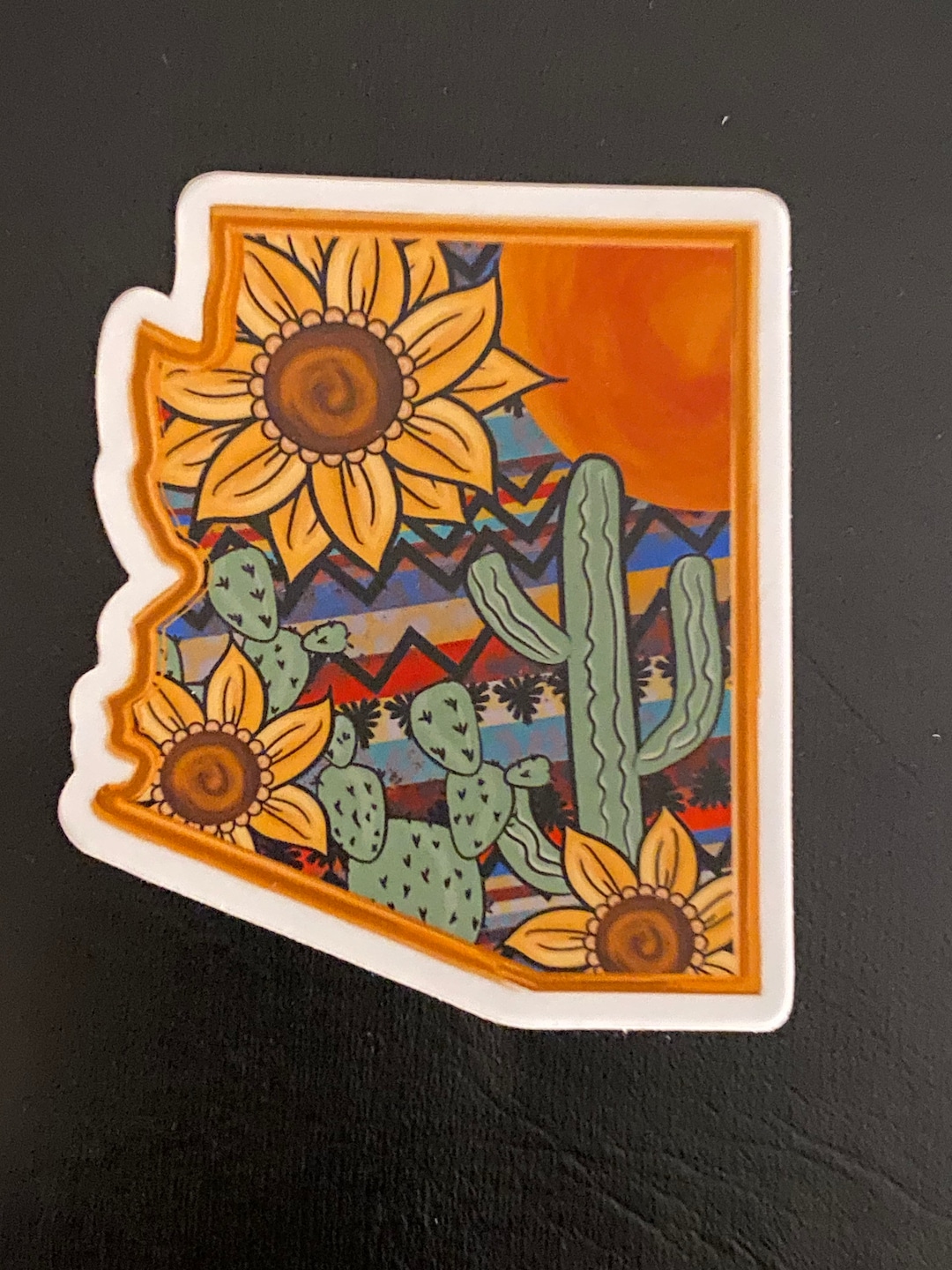 Colorful AZ State Cutout Sticker - Etsy