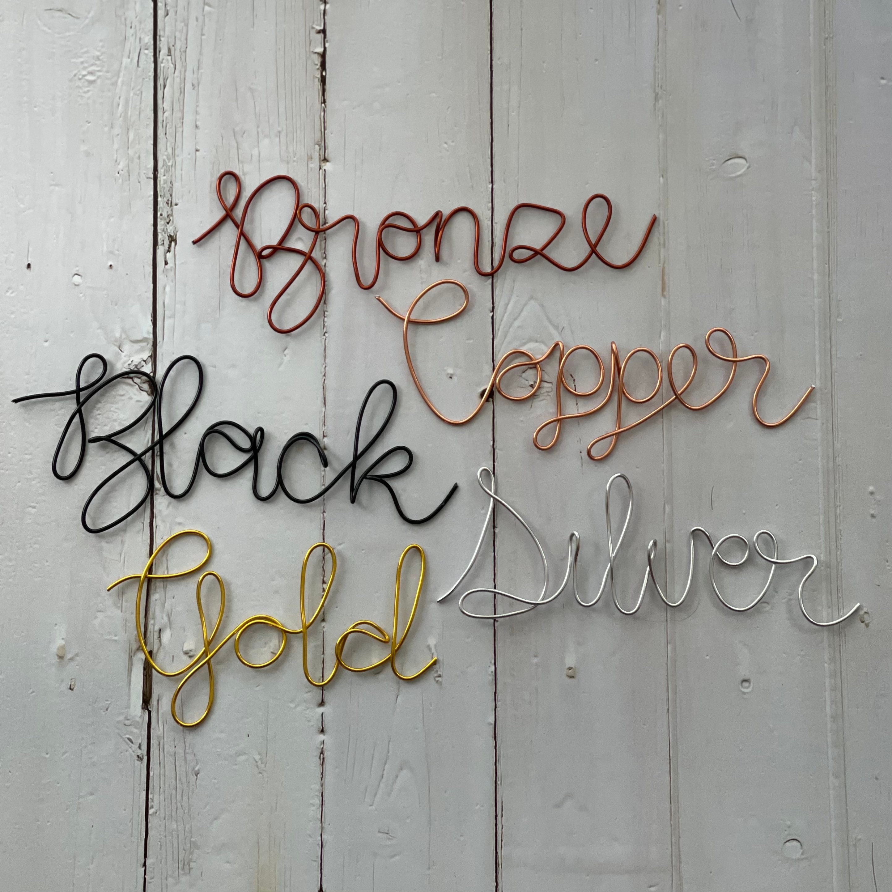 Custom Wire Word Design with an optional wire doodle Etsy