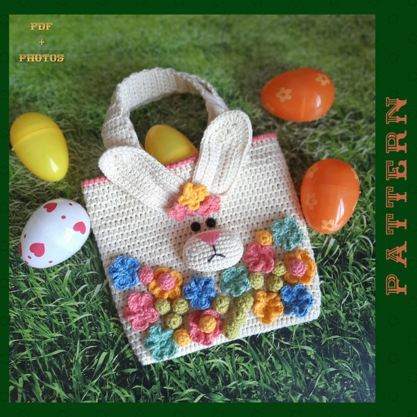 Osterhasen Leckerli Beutel Häkelanleitung, Ostergeschenk Tasche, Osterhase Beutel, Oster Beutel