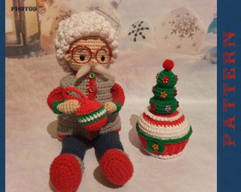 Crochet Christmas Amigurumi Grandpa Doll Pattern PDF English Tutorial Crochet Christmas Tree Cake Pattern
