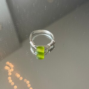 Green Sliver Handmade Ring