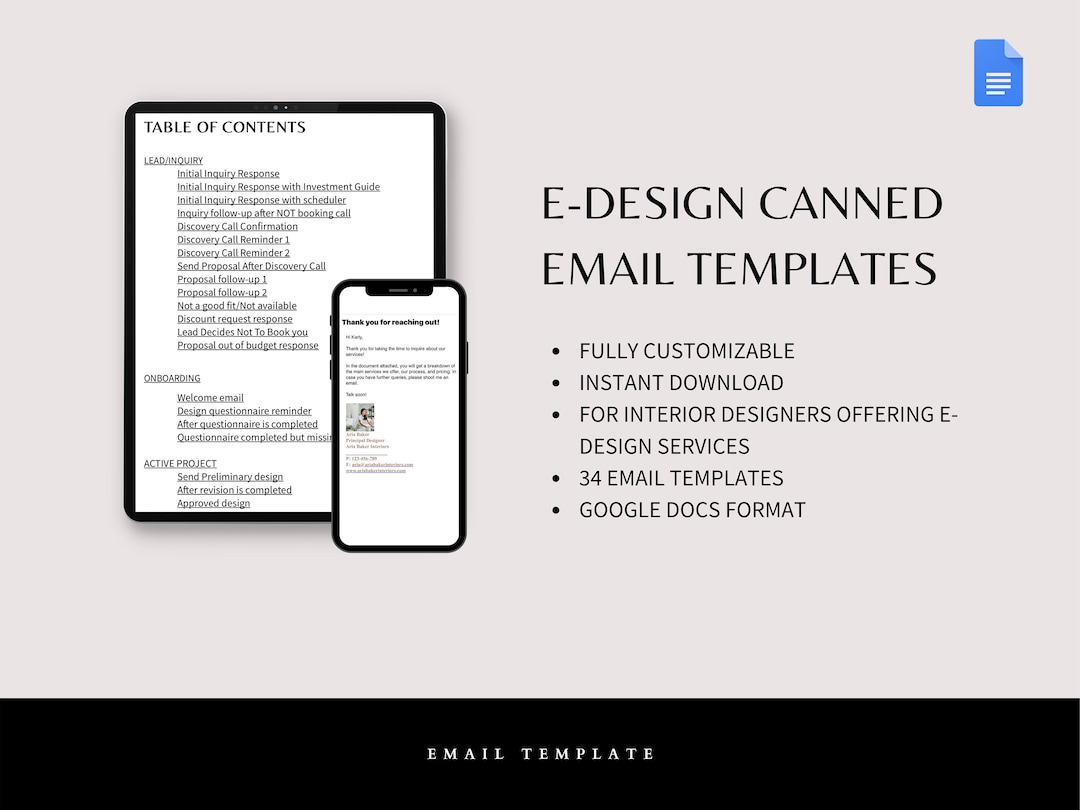Interior Design Email Templates: Client Communication, Project ...