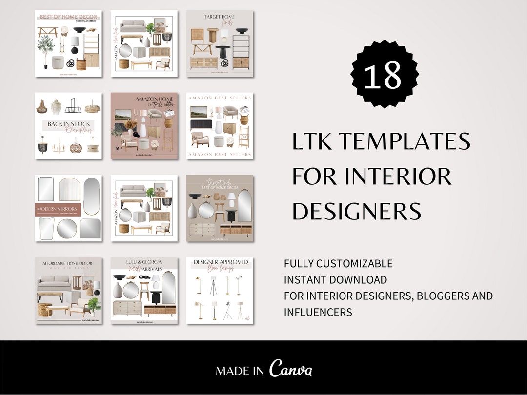 Canva LTK Templates for Interior Designers (digital Download) - Etsy