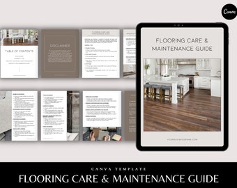 Flooring Care Guide | Interior Design Canva Template