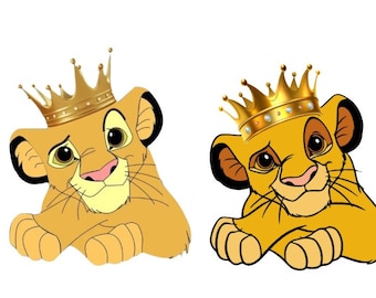 Simba with Crown Edible Images