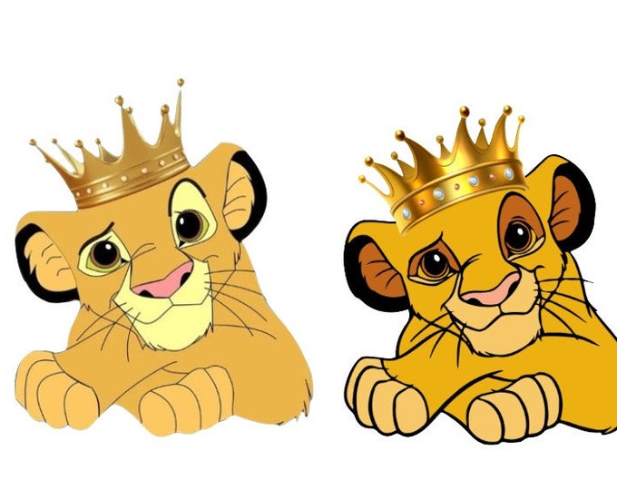 Simba With Crown Edible Images - Etsy