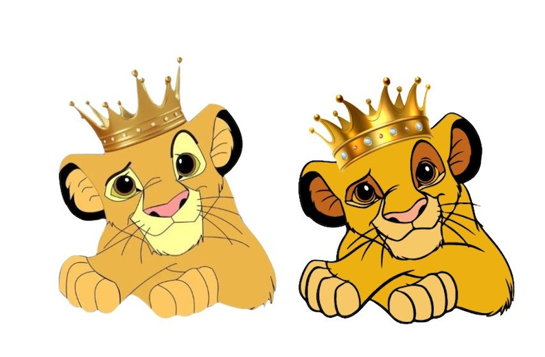 Simba With Crown Edible Images - Etsy