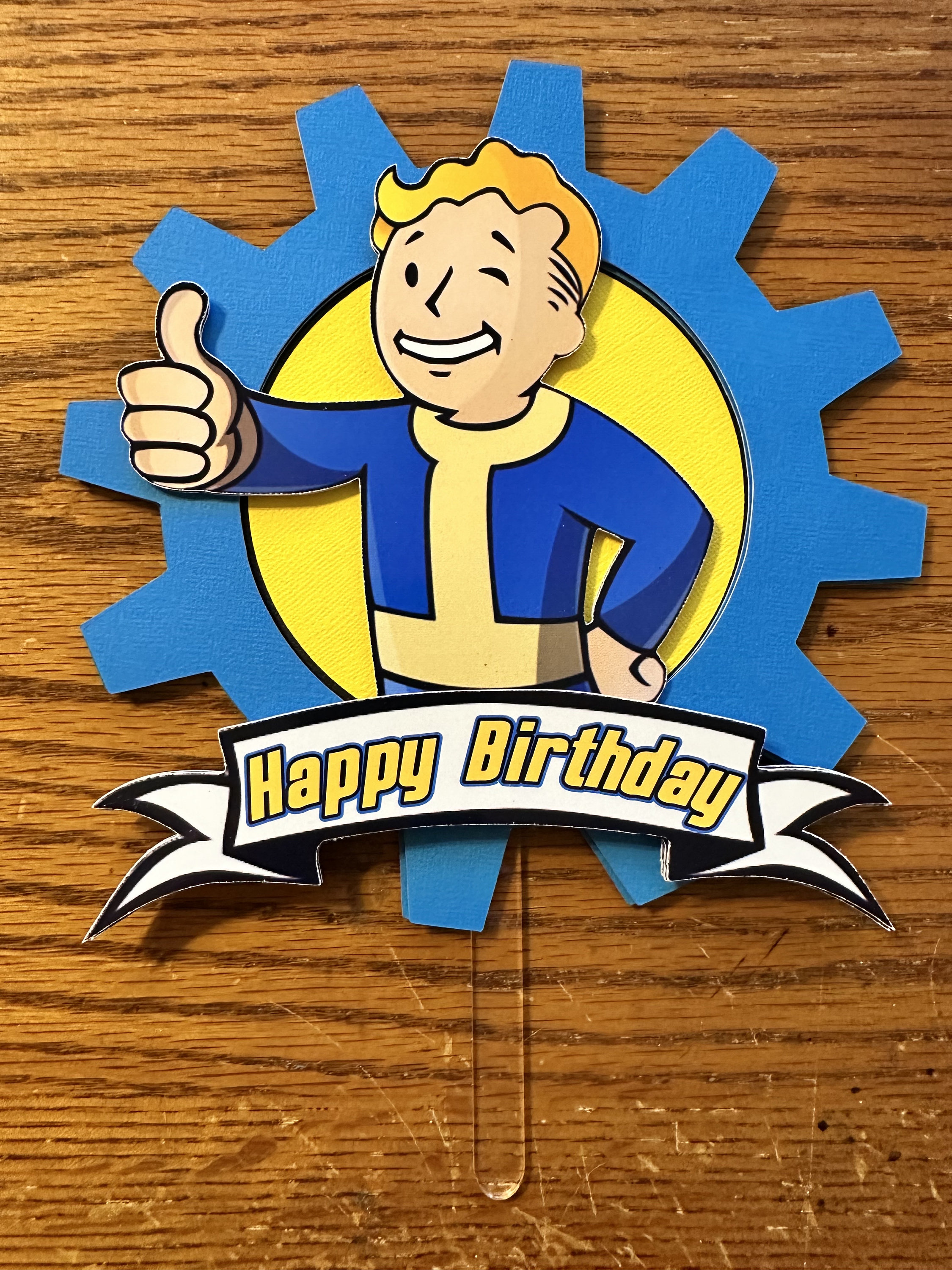 Fallout Vault Boy Cake Topper