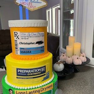 Mid life crisis cake edible images