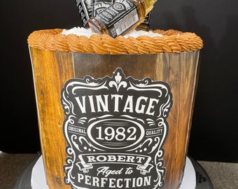 Barrel cake Edible images