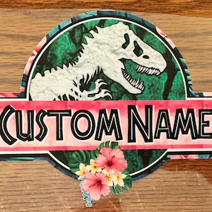 Custom Tropical/Floral Jurassic World Logo