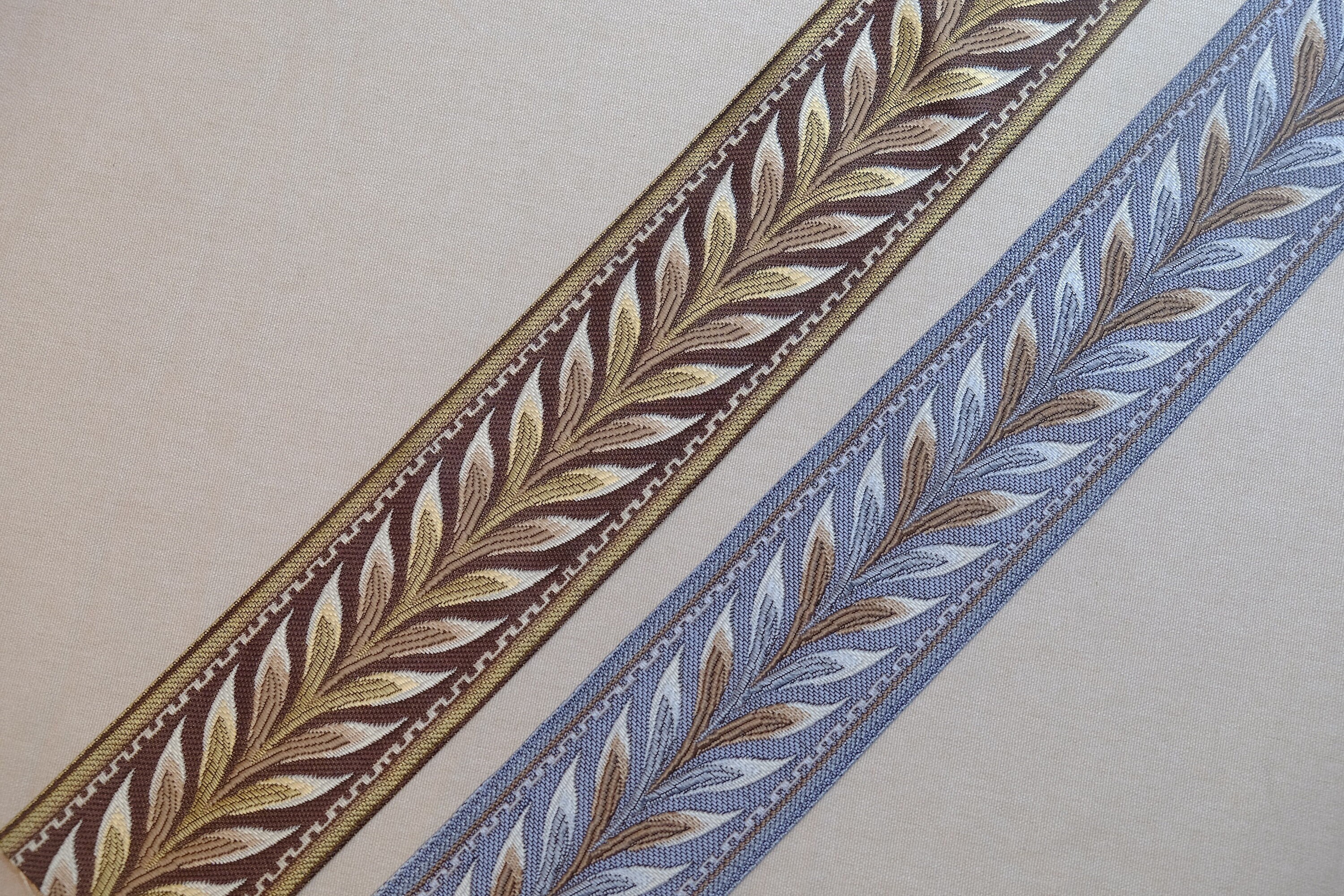 Leaf Pattern Curtain Trim: Decorative Fabric Tape (3.15 inches)
