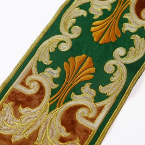 Designerborte，Samtborte，Stickband aus Stoff,hochwertige dekorative Borte,Gardinenborte.