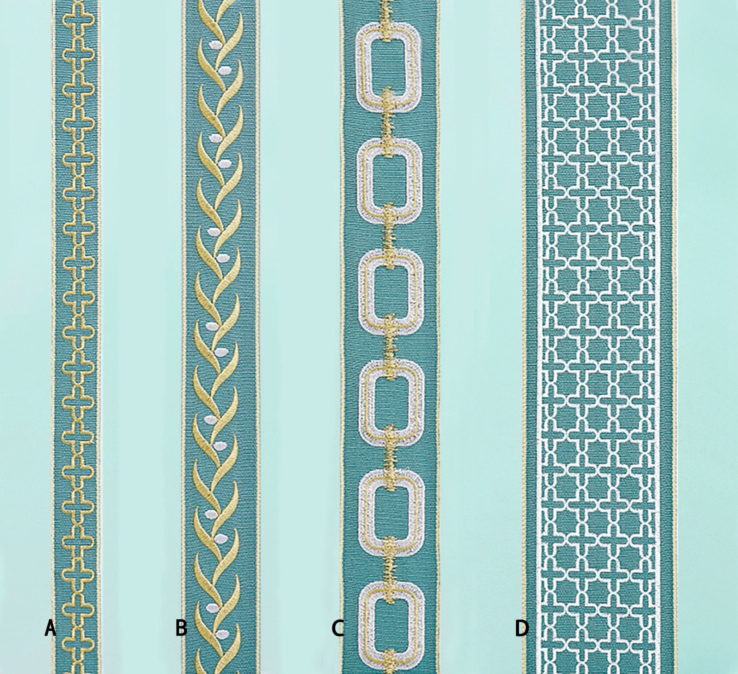 Lake blue curtain trim decorative tape curtain tape. Etsy