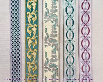Green Embroidered Curtain Trim: Fabric Embellishment