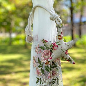 curtain tie backs (a pair), Boho decor, drape tiebacks, curtain holdback.