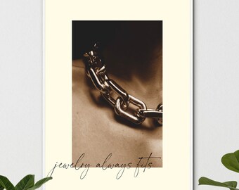 Jewelry Always Fits 90s Digital Art Print Fashion Quote (8x10")