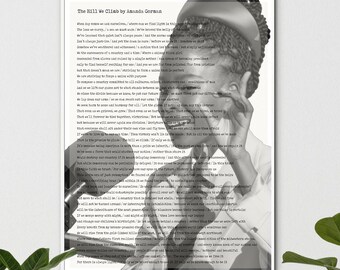 Amanda Gorman Inauguration Full Poem Digital Download Art Print (16 x 20 inches)