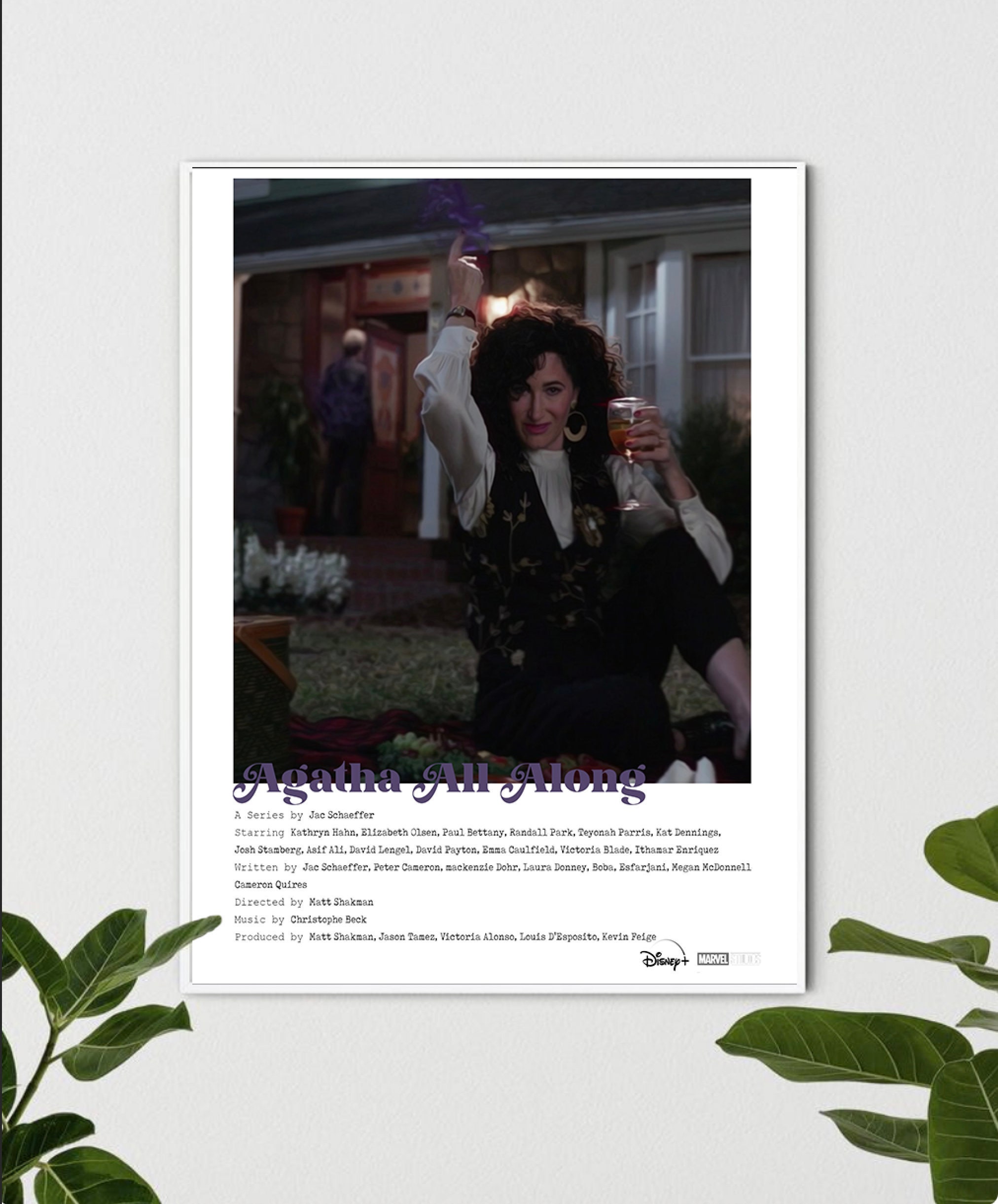 Agatha All Along WandaVision Sitcom Credit Poster Minimal Design Digital Art (8x10")