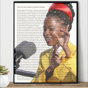 Amanda Gorman Inauguration Full Poem Digital Download Art Print (8x10 inches)