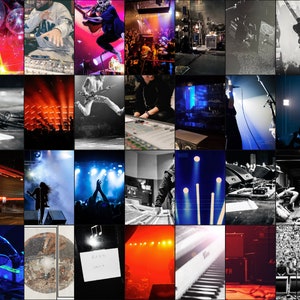 Rock n Roll Music Concert Dorm College Digital Image Kit (70pcs 4x6" each)