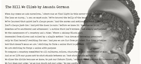 Amanda Gorman Inauguration Full Poem Digital Download Art 