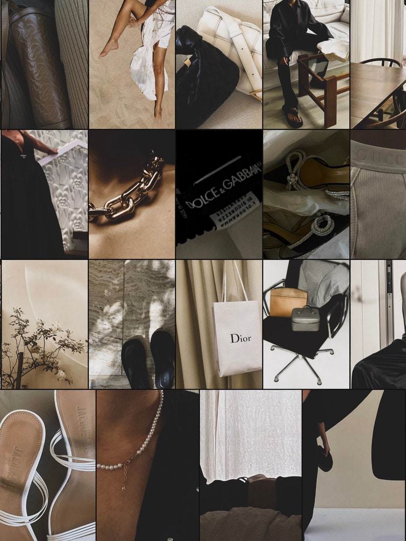 Zestaw kolaży Dark Fashion: Sztuka ścienna w stylu High Fashion (do pobrania w wersji cyfrowej) zdjęcie 3