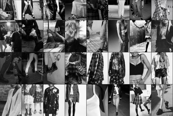 90s fashion collage