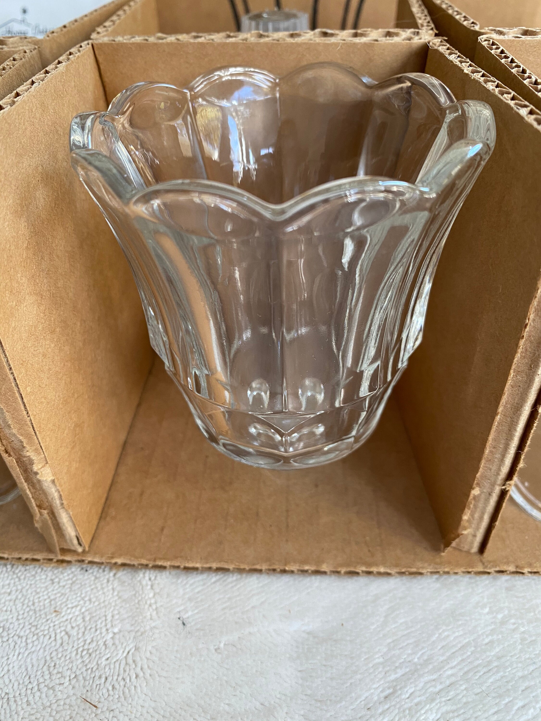 HOMECO glass votive cups. Set of 7 Etsy