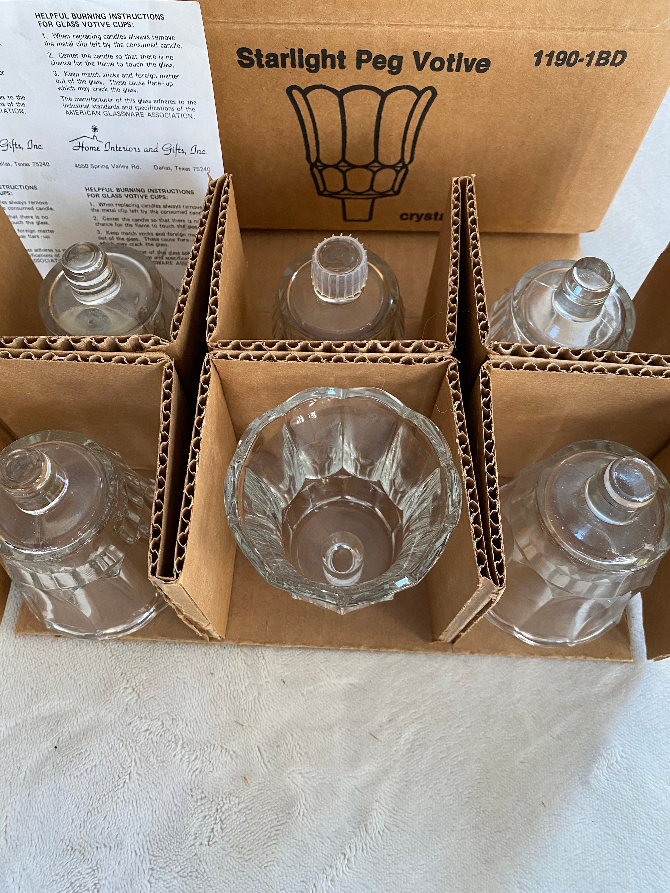 HOMECO glass votive cups. Set of 7 Etsy